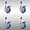 Service Caster 5 Inch 316SS Blue Poly Swivel 1-3/8 Inch Expanding Stem Caster Set Lock Brake SCC-SS316TTLEX20S514-PPUB-BLUE-138-4 - alternate 3